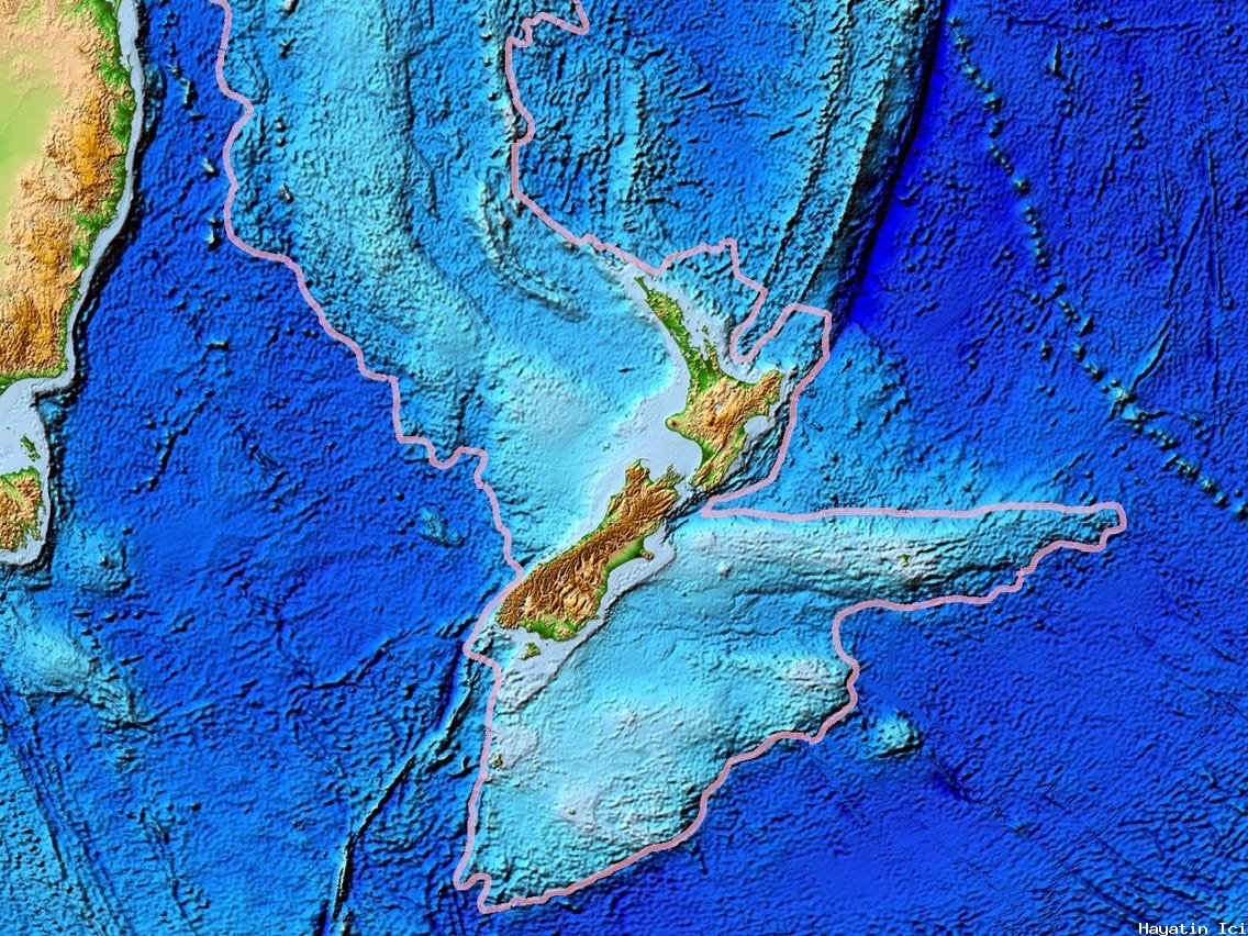 Kayıp kıta 'Zealandia'nın gizli sınırları inanılmaz ayrıntılarla ortaya çıktı